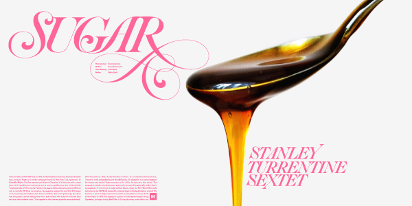 Stanley Turrentine Sextet Sugar Jazz Typography